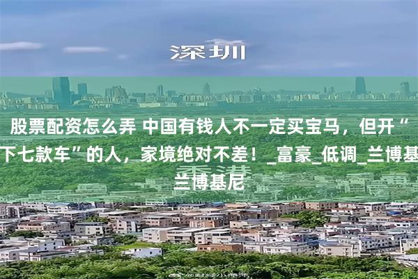 股票配资怎么弄 中国有钱人不一定买宝马，但开“以下七款车”的人，家境绝对不差！_富豪_低调_兰博基尼