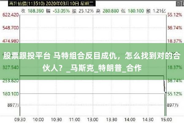 股票跟投平台 马特组合反目成仇，怎么找到对的合伙人？_马斯克_特朗普_合作