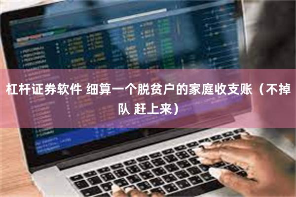 杠杆证券软件 细算一个脱贫户的家庭收支账（不掉队 赶上来）